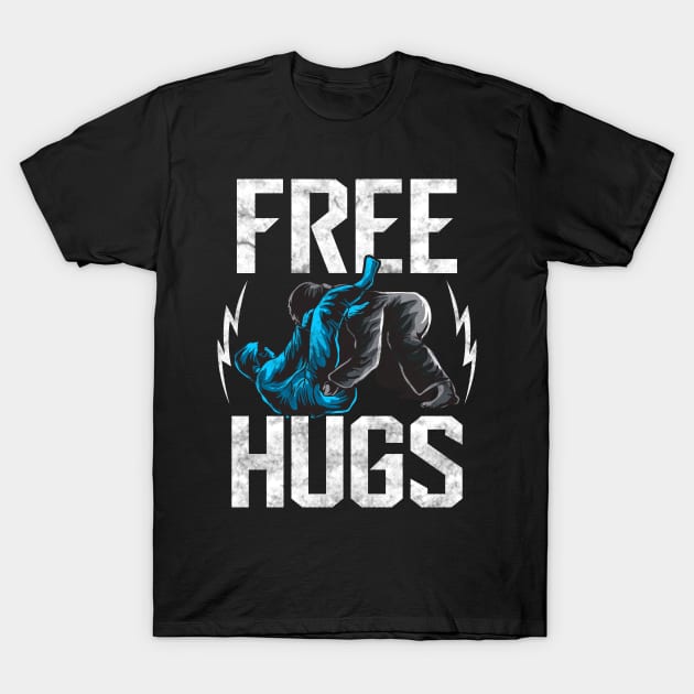 Cute Free Hugs Jiu Jitsu BJJ Martial Arts T-Shirt by theperfectpresents